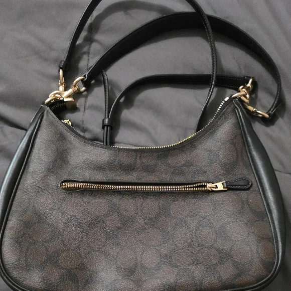 Coach Signature Brown and Black Shoulder Bag - Picture 2 of 2